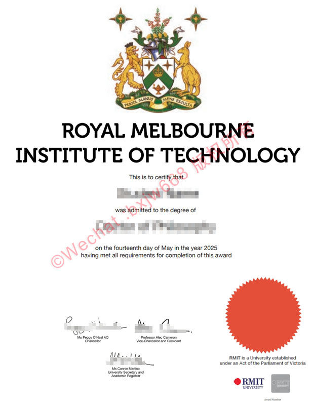 皇家墨尔本理工大学毕业证（RMIT University diploma）