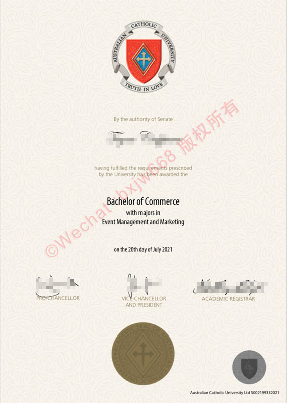澳洲天主教大学毕业证（Australian Catholic University diploma）