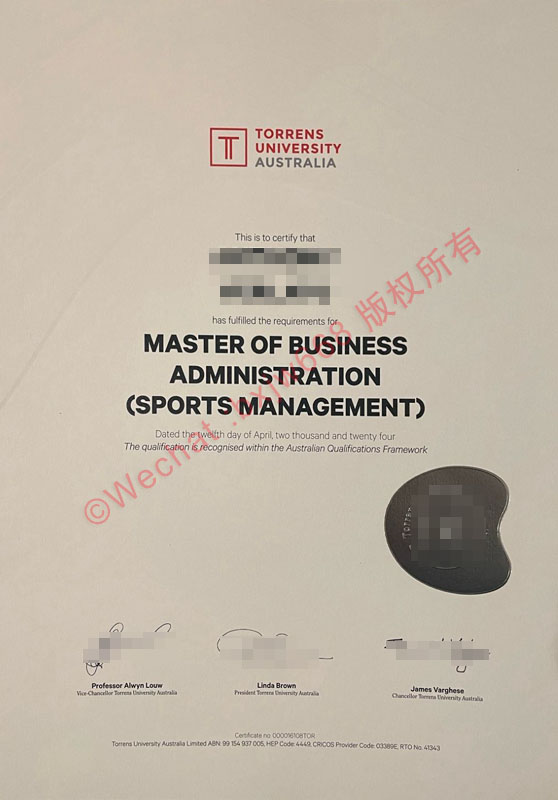 澳大利亚托伦斯大学毕业证（Torrens University Australia diploma）