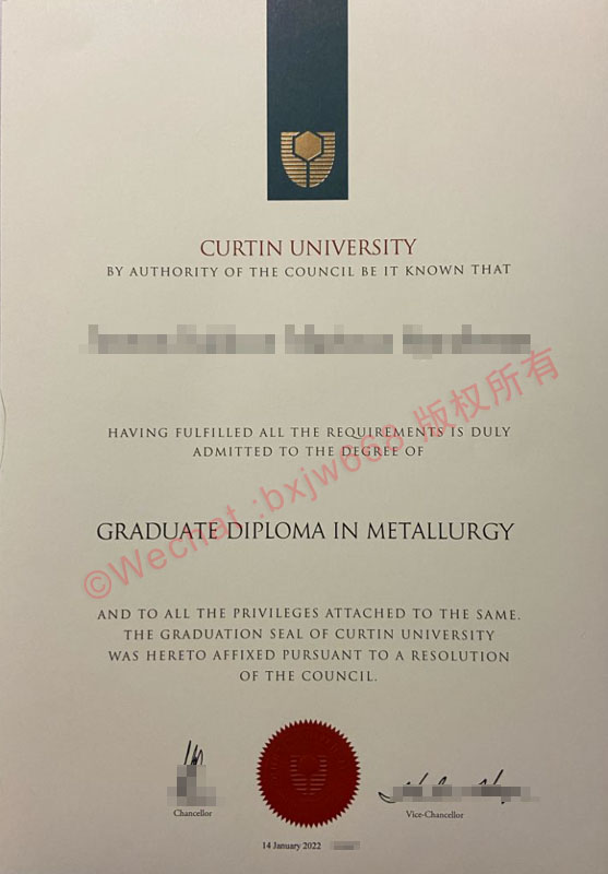 澳洲科廷科技大学毕业证（Curtin University diploma/Certificate of Degree）