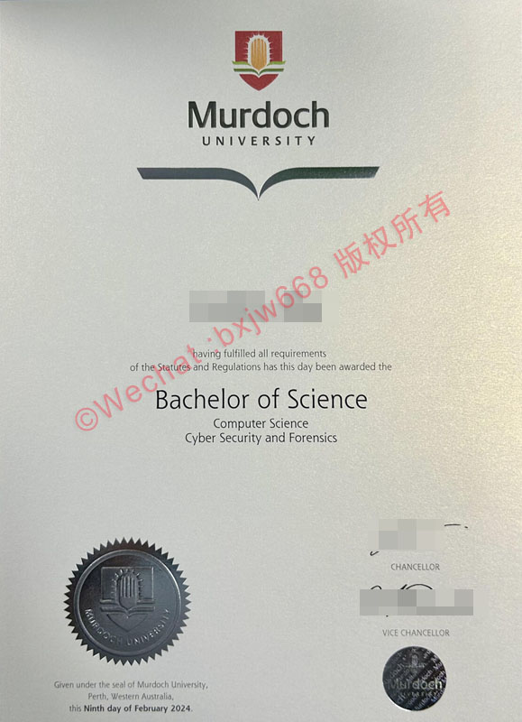 莫道克大学毕业证（Murdoch University diploma/Certificate of Degree）