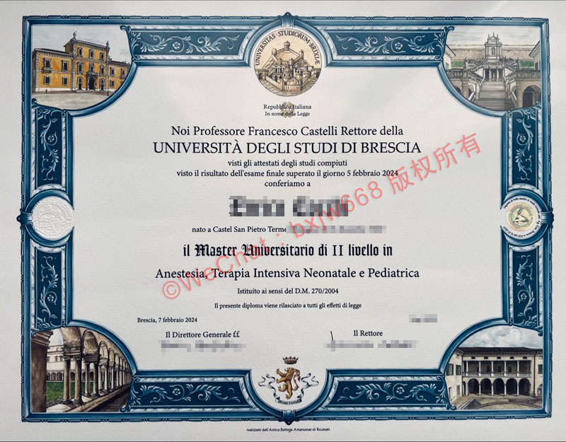意大利布雷西亚大学（Università degli Studi di Brescia）毕业证学位证样本解析与多维度办学风貌透视