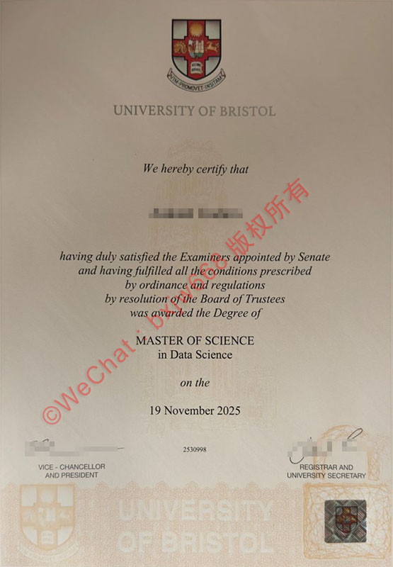 布里斯托大学毕业证（University of Bristol diploma）