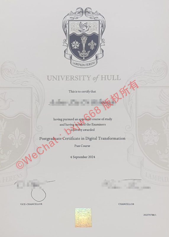 赫尔大学毕业证（University of Hull diploma）