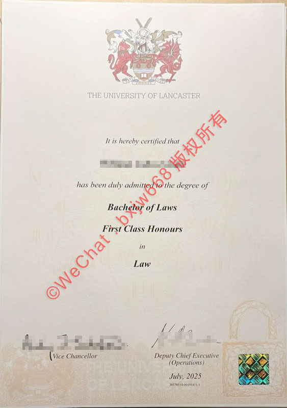 兰卡斯特大学毕业证（University of Lancaster diploma / Certificate of Degree）