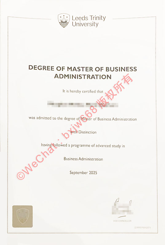 利兹三一大学毕业证（Leeds Trinity University diploma / Certificate of Degree）
