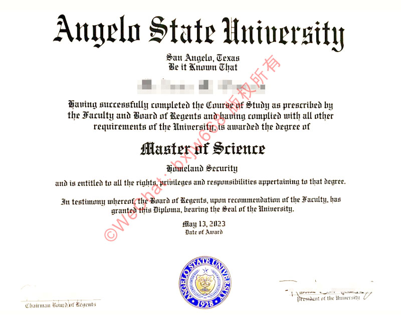 安吉洛州立大学毕业证（Angelo State University diploma/Certificate of Degree）核心防伪锚点、网络学籍验证与留学生认证全流程
