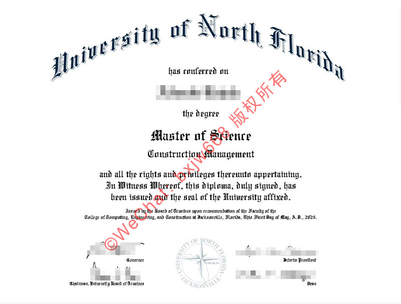 北佛罗里达大学毕业证（University of North Florida diploma / Certificate of Degree）真伪视觉特征与海外学历回国核验指南