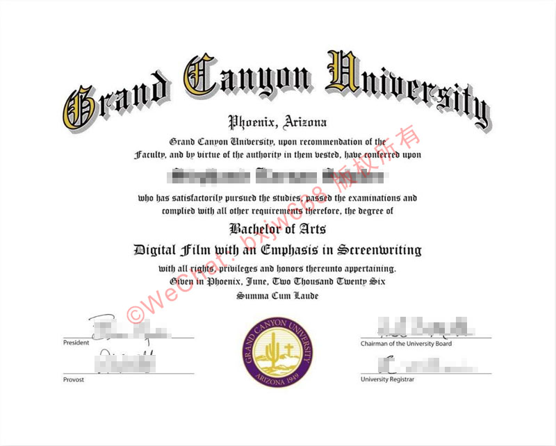 大峡谷大学毕业证（Grand Canyon University Diploma / Degree Certificate）文化创意职场的长远价值