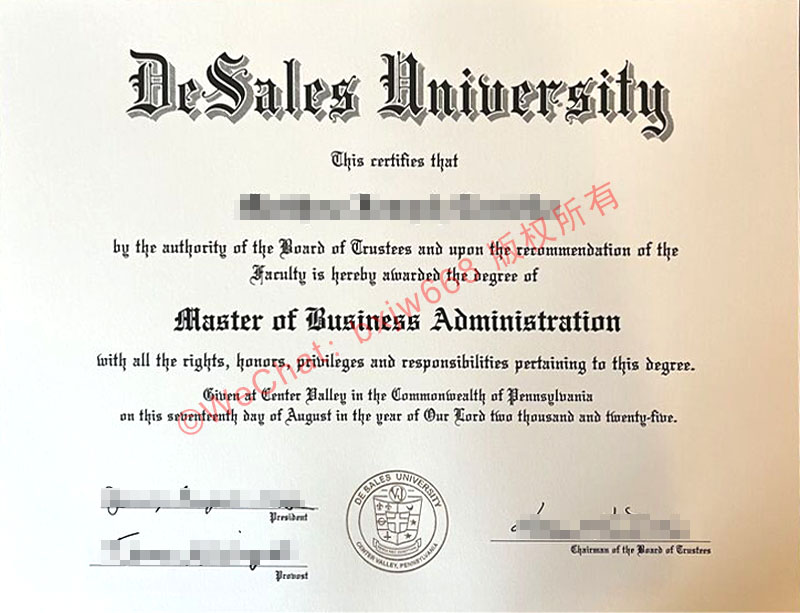 迪赛尔斯大学毕业证（DeSales University Diploma / Degree Certificate）含金量与防伪细节
