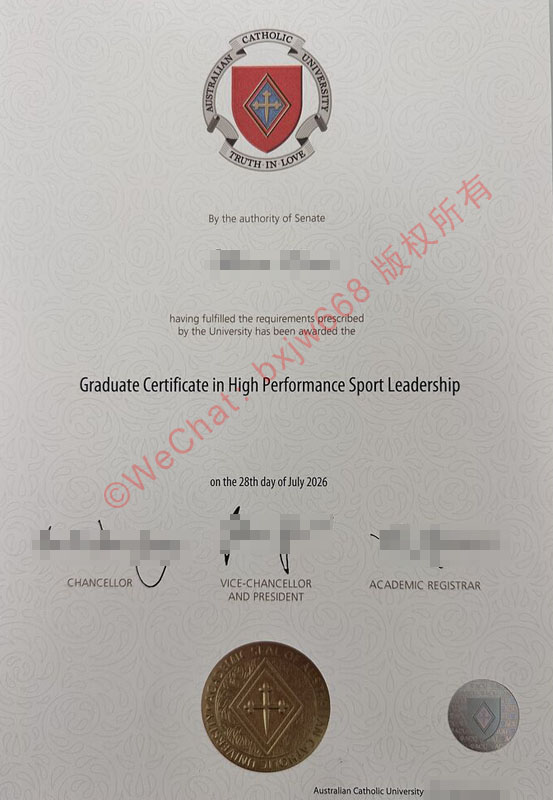 澳大利亚天主教大学毕业证（Australian Catholic University Diploma / Degree Certificate）版面工艺特征与防伪细节